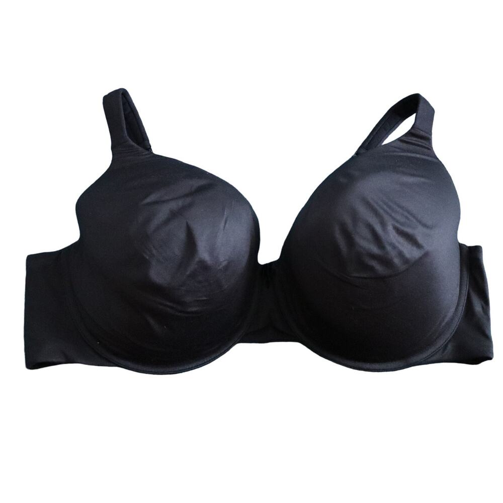 Cacique Lane Bryant Intuition Black Full Coverage Underwire Bra Size 46DD